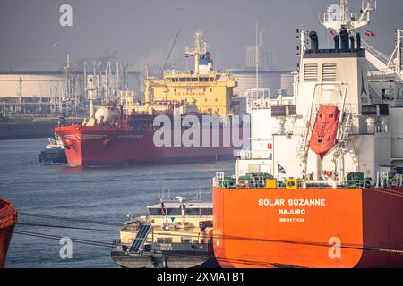 LPG-Tanker Navigator Genesis, Flüssiggas, Autogas, Flüssiggastransport, im Hafen von Rotterdam, in den Petroleumhaven Stockfoto