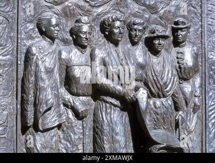 Kate Sheppard National Suffragetten Memorial, Oxford Terrace, Christchurch, Canterbury Region, Neuseeland Stockfoto