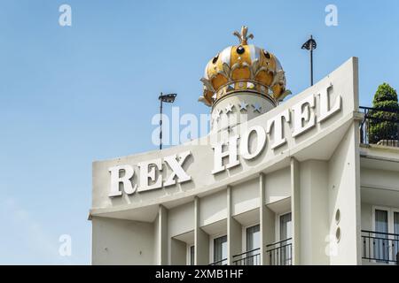 Fassade des Rex Hotel Saigon in Vietnam Stockfoto