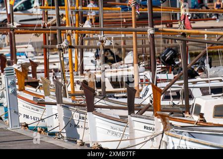 Küstenstadt Port de Soller im Nordwesten der Insel, nahe Alconasser, Serra de Tramuntana, Mallorca, Spanien Stockfoto