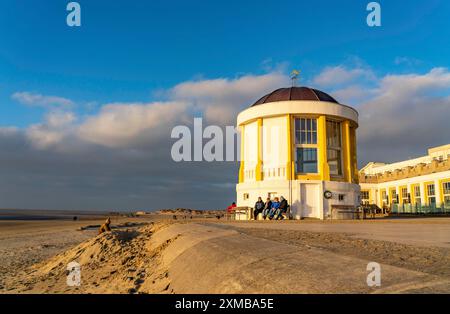 Bandstand, Westküste von Borkum, Insel, Ostfriesland, Winter, Saison, Herbst, Niedersachsen, Deutschland Stockfoto