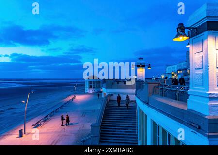 Strandpromenade, Bandstand, Weststrand, Strandspaziergang, Strand, Insel, Ostfriesland, Winter, Jahreszeit, Herbst, Niedersachsen, Deutschland Stockfoto