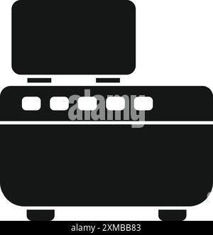 Ultraschallgerät zur Anzeige innerer Organe für ärztliche Untersuchung und Diagnose Stock Vektor