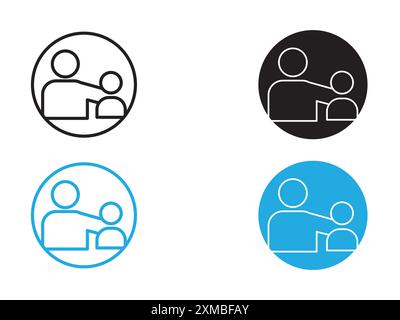 Outline-Stil der Sammlung des Guardian Icons Vektorlinie oder des Symbolsatzes Stock Vektor