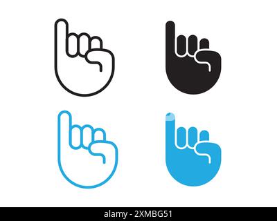 Pinky Finger Symbol Vektorlinie Logomarke oder Symbolsatz Kollektion Umrissstil Stock Vektor