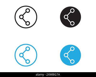 Prozess-, Methode-, Schritt-, Prozedur- oder Workflow-Symbol Vektorlinie Logomarke oder Symbolsatz Modellstil der Sammlung Stock Vektor