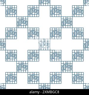 Candlestick Chart Vektor Kryptowährung Handelskonzept nahtloses Muster in dünner Linie Stil Stock Vektor