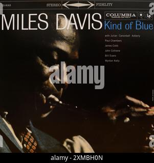 Plattencover aus Vintage-Vinyl. Miles Davis-Art Of Blue, 1959 Stockfoto