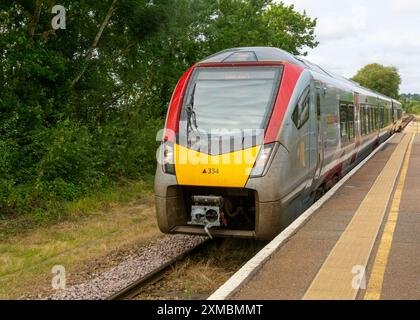 Stadler baute die britische Bahnhofsklasse 745 FLIRT elektrische Triebzüge der Greater Anglia Railway Railway Station Melton, Suffolk, England, Großbritannien Stockfoto