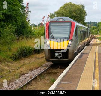 Stadler baute die britische Bahnhofsklasse 745 FLIRT elektrische Triebzüge der Greater Anglia Railway Railway Station Melton, Suffolk, England, Großbritannien Stockfoto