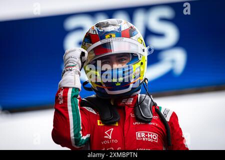 Stavelot, Belgique. Juli 2024. BEGANOVIC Dino (swe), Prema Racing, Dallara F3 2019, Porträt während der 9. Runde der FIA Formel-3-Meisterschaft 2024 vom 26. Bis 28. Juli 2024 auf dem Circuit de Spa-Francorchamps, in Stavelot, Belgien - Foto Sebastian Rozendaal/Dutch Photo Agency/DPPI Credit: DPPI Media/Alamy Live News Stockfoto