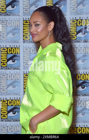 Cynthia Addai-Robinson beim Photocall zur 2. Staffel der Amazon Prime Videoserie The Lord of the Rings: The Rings of Power / der Herr der Ringe: Die Ringe der Macht auf der San Diego Comic-Con International 2024 im Hilton Bayfront Hotel. San Diego, 26.07.2024 *** Cynthia Addai Robinson beim Fotobesuch für Staffel 2 der Amazon Prime Video-Serie The Lord of the Rings The Rings of Power The Lord of the Rings the Rings of Power auf der San Diego Comic Con International 2024 im Hilton Bayfront Hotel San Diego, 26 07 2024 Foto:xD.xStarbuckx/xFuturexImagex Ringe 4739 Stockfoto