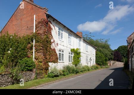 Das Weiße Haus in der Straße, tolles Schnarchen, Norfolk Stockfoto