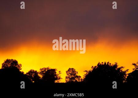 Sonnenuntergang über Chard Somerset England großbritannien Stockfoto