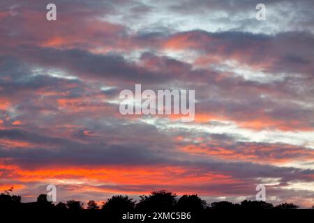 Sonnenuntergang über Chard Somerset England großbritannien Stockfoto