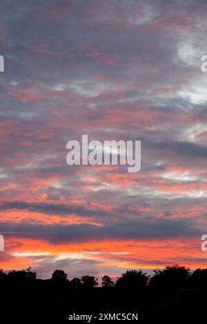 Sonnenuntergang über Chard Somerset England großbritannien Stockfoto