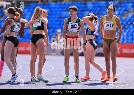 Birmingham, Großbritannien. Juli 2024. Katrina Johnson Thompson tritt am Samstag, den 27. Juli 2024, bei den UK Athletics Senior Open Championships im Alexander Stadium in Birmingham an (Foto: Pat Scaasi | MI News) Credit: MI News & Sport /Alamy Live News Stockfoto