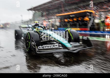 Spa, Belgien. Juli 2024. Aston Martin spanischer Fahrer Fernando Alonso wird während des freien Trainings vor dem Grand Prix F1 von Belgien am Samstag, den 27. Juli 2024, in Spa-Francorchamps gezeigt. Der Formel-1-Grand-Prix von Spa-Francorchamps findet an diesem Wochenende vom 25. Bis 28. Juli statt. BELGA PHOTO JONAS ROOSENS Credit: Belga News Agency/Alamy Live News Stockfoto