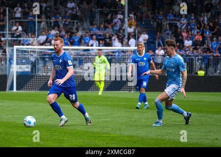 Paul will (SV Darmstadt 98, #28) am Ball, GER, SV Darmstadt 98 vs. Coventry City, Fussball, Testspiel, Saison 2024/2025, 27.07.2024 Foto: Eibner-Pressefoto/Florian Wiegand Stockfoto