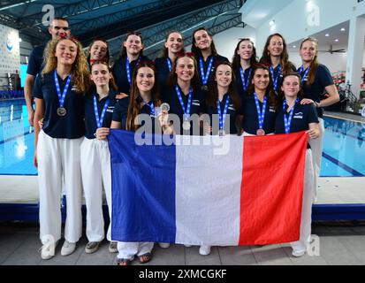 KUALA LUMPUR Malaysia 27/7/2024 . In Erwartung der Olympischen Spiele 2024 gewann das New Zealand Underwater Hockey Team den Titel Weltmeister in allen Kategorien. Das französische Unterwasser-Hockey-Team sicherte sich in allen Kategorien den zweiten Platz, einschließlich der Herren- und Damenveranstaltungen.H.BERBAR Stockfoto