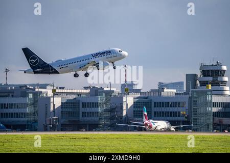 Lufthansa, Airbus A319-100, D-AIBN, am Start am Flughafen Düsseldorf Stockfoto