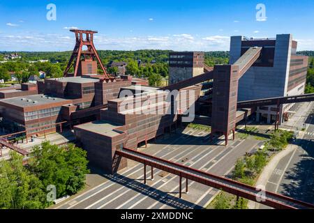 Kohlebergwerk Zollverein Weltnaturerbe, Doppelbock-Tragwerk, Schacht 12, Kohlewaschanlage, Ruhrmuseum, Essen, Deutschland Stockfoto
