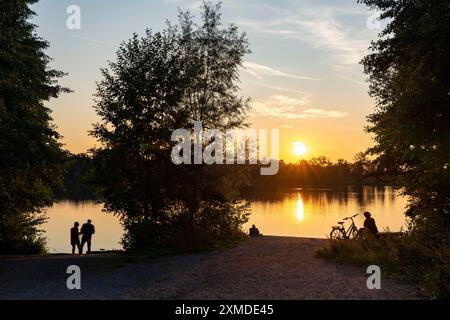 Das Naturschutzgebiet Kirchheller Heide, das Heidesee, bei Bottrop, Nordrhein-Westfalen Stockfoto