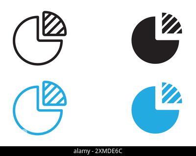 Market Share Symbol Vektorlinie Logo-Marke oder Symbolsatz Kollektion Umrissstil Stock Vektor