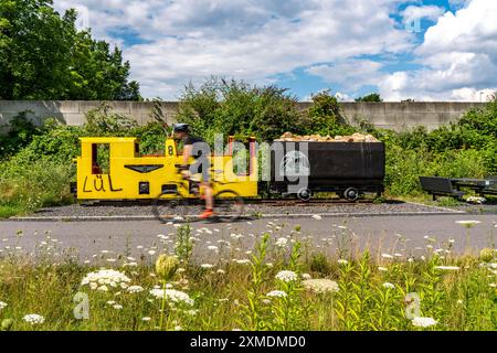 Die Königs-Ludwig-Trasse in Recklinghausen, Rad- und Fußweg auf einer ehemaligen Bahnstrecke zwischen Castrop-Rauxel und Recklinghausen, die sich anschloss Stockfoto