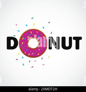 Donut-Text-Logo Stock Vektor