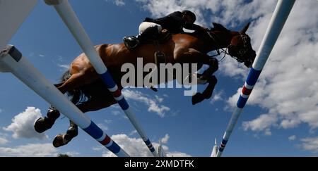 Juli 2024 Agria Royal International Horse Show. Hickstead Showground UK. Der Queen Elizabeth II Cup. Quelle: Leo Mason ALAMY Live & Sport. Stockfoto