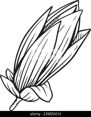 Rosidy Detailed Floral Lineart 20 Stock Vektor