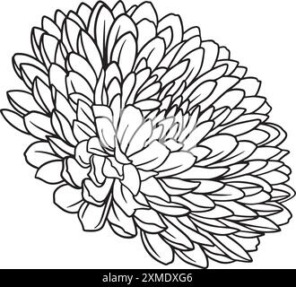 Rosidy Detailed Floral Lineart 17 Stock Vektor