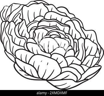 Rosidy Loved Lineart Mit Blumenmuster 4 Stock Vektor