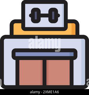 Fitnessstudio-Symbol Stock Vektor
