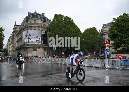 Paris, Frankreich. Juli 2024. Audrey Cordon Ragot (Frankreich) tritt am 27. Juli 2024 bei den Olympischen Spielen 2024 in Paris an. Quelle: Hu Huhu/Xinhua/Alamy Live News Stockfoto