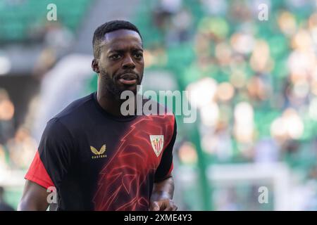 Juli 2024. Lissabon, Portugal. Athletic Bilbaos Stürmer aus Spanien Inaki Williams (9) in Aktion während des Freundschaftsspiels zwischen Sporting CP gegen Athletic Credit: Alexandre de Sousa/Alamy Live News Stockfoto