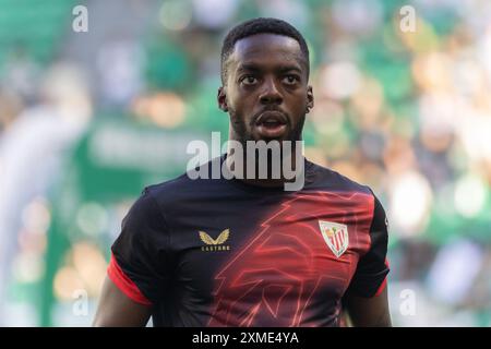 Juli 2024. Lissabon, Portugal. Athletic Bilbaos Stürmer aus Spanien Inaki Williams (9) in Aktion während des Freundschaftsspiels zwischen Sporting CP gegen Athletic Credit: Alexandre de Sousa/Alamy Live News Stockfoto