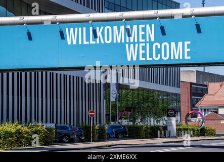 Hauptsitz der Covestro AG in Leverkusen, Chempark, Nordrhein-Westfalen Stockfoto