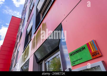 Studentenwohnheim des Studierendenwerks Essen-Duisburg in Essen werden über 310 möblierte Zimmer an Studierende, Nordrhein-Westfalen, vermietet Stockfoto