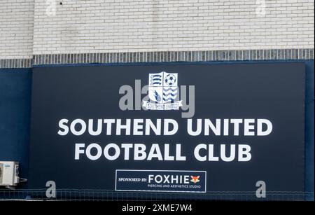 Die Sanierung begann nach der Übernahme durch ein Konsortium für Southend United aus der Vanarama National League von Ron Martin. Stockfoto
