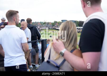 Juli 2024; JCB Golf & amp; Country Club, Rocester, Uttoxeter, England; LIV UK Golf League, Runde 2; Ein allgemeiner Blick auf das 14. Loch Stockfoto