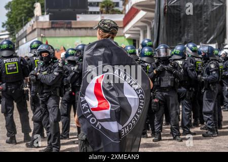 Demonstration gegen die AFD-Parteikonferenz in Essen, Nordrhein-Westfalen Stockfoto