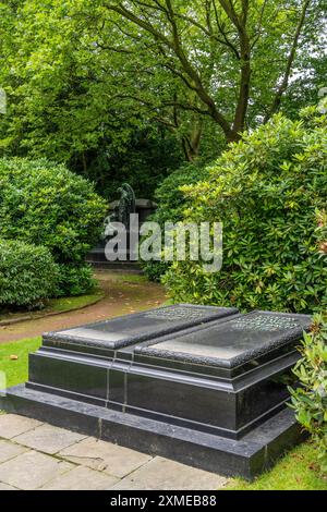 Friedhof Bredeney, Familienfriedhof Krupp, Essen, Nordrhein-Westfalen Stockfoto