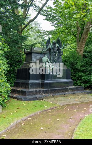 Friedhof Bredeney, Friedhof der Familie Krupp, in Essen, Nordrhein-Westfalen, Deutschland, Grab von Alfred Krupp Stockfoto