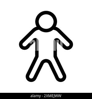 Man Cookie Symbol in dünner Linie Umrissstil und lineares Vektorzeichen gesetzt Stock Vektor