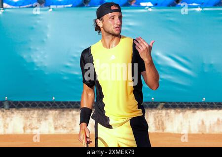 Enttäuschung von Federico Arnaboldi aus Italien während des Tennisturniers Internazionali di Verona - ATP Challenger 100 im Sports Club Verona am 27. Juli 2024, Verona Italien. Stockfoto