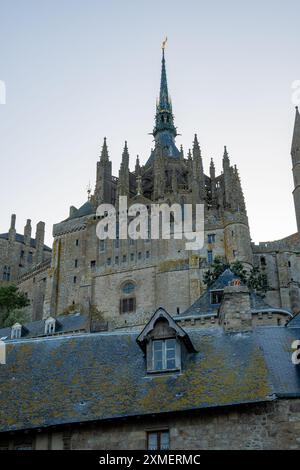 la Flêche et la Merveille, St. Michaels Berg, Normandie, Frankreich Stockfoto