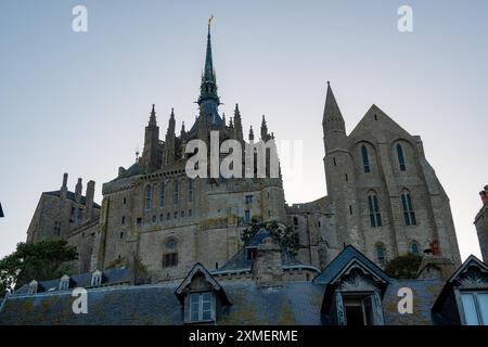 la Flêche et la Merveille, St. Michaels Berg, Normandie, Frankreich Stockfoto