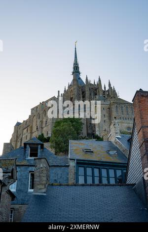 la Flêche et la Merveille, St. Michaels Berg, Normandie, Frankreich Stockfoto